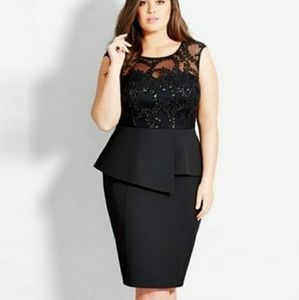 City Chic Peplum Cocktail Dress